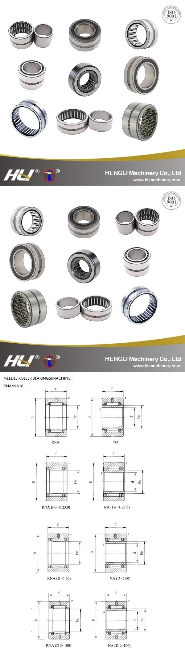 High Precision NA1012/RNA1012 Needle Roller Bearings Used In Compressors